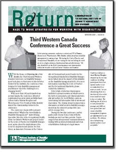 Winter 2001 Return Newsletter